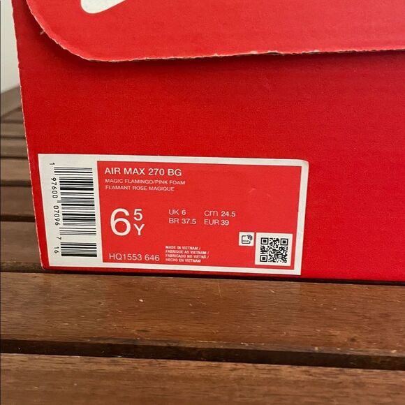 Nike Air Max 270 Magic Flamingo/Pink Foam Women Size 8/Kid Size 6.5(HQ1553-646) - Picture 10 of 11